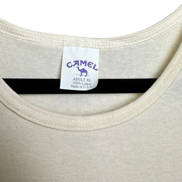 Vintage Deadstock Camel Tank Top Size XL 1995 Off White Purple 90s Skater Muscle - Picture 6 of 12